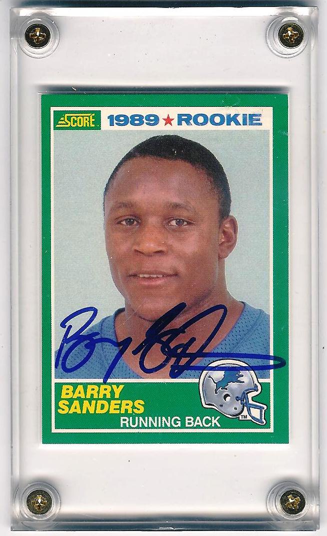 1989 Score Barry Sanders Rookie Card Autographed!